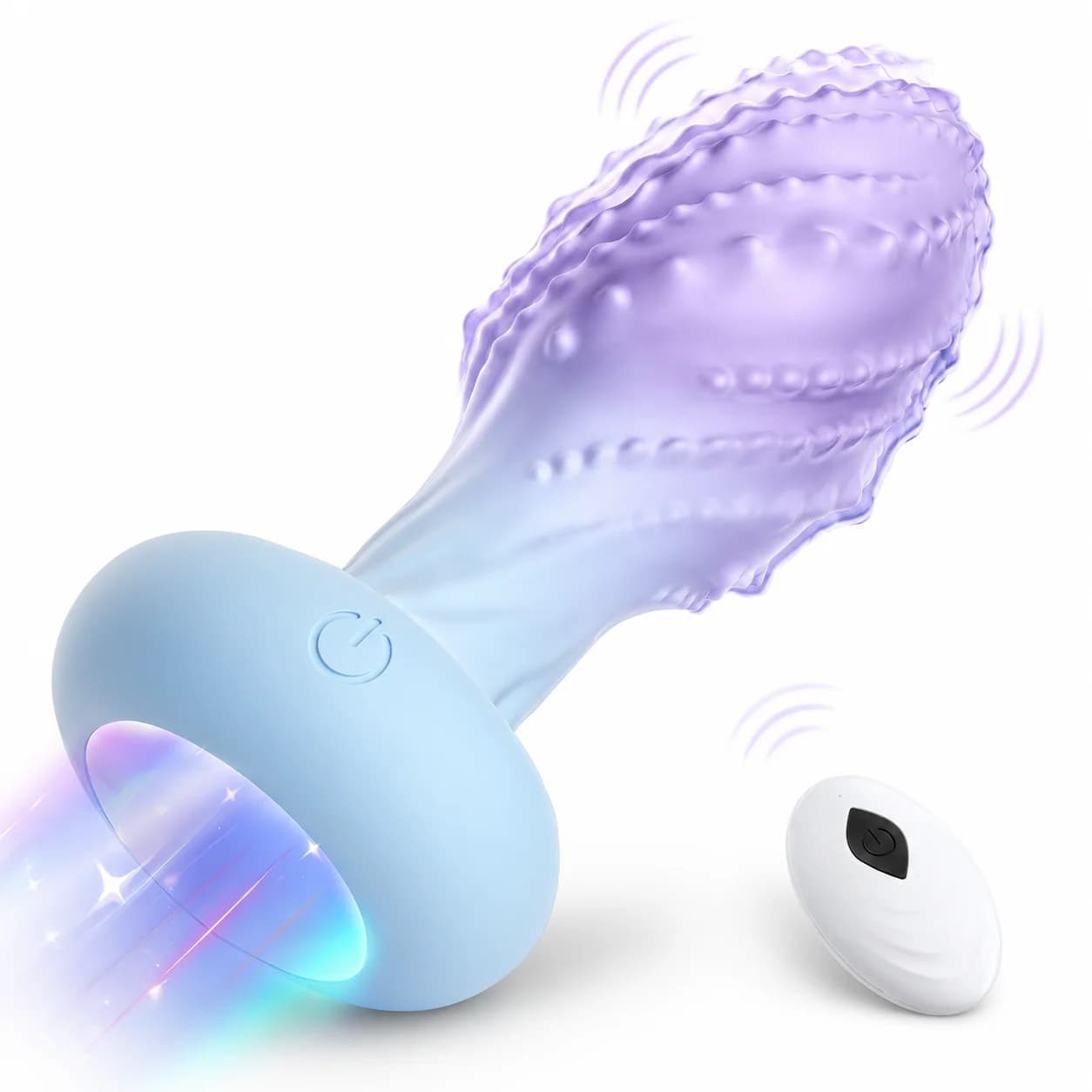 Rotate LED Anal Plug Vibrator for Men Women Vagina Remote Stimulator Prostate Wireless Butt Plug for Adult Couples Sex Toys 18+