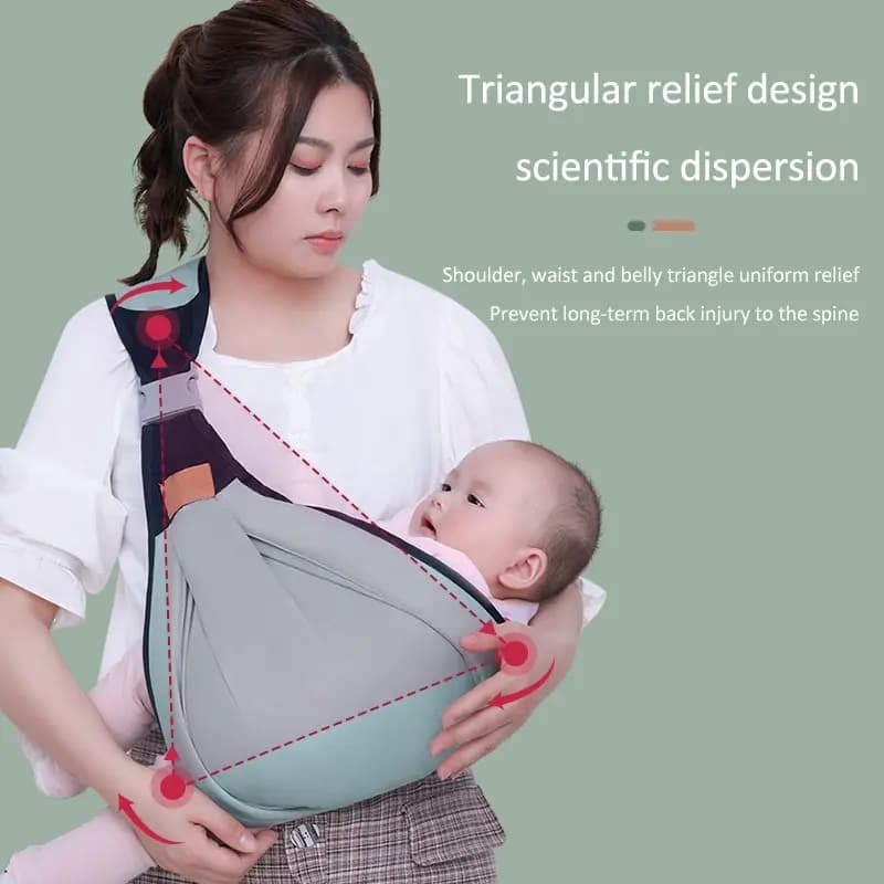 Verde 1 pz Imbracatura ergonomica per bambini Posizione M sicura e sicura Comodo marsupio per neonati
