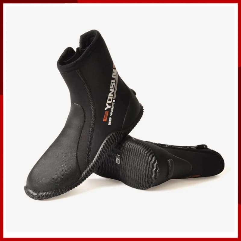 Stivali da sub in neoprene da 7 mm Tomaia alta resistente al freddo Antiscivolo Caccia ai pesci Scuba Diving Snorkeling Scarpe da acqua da donna