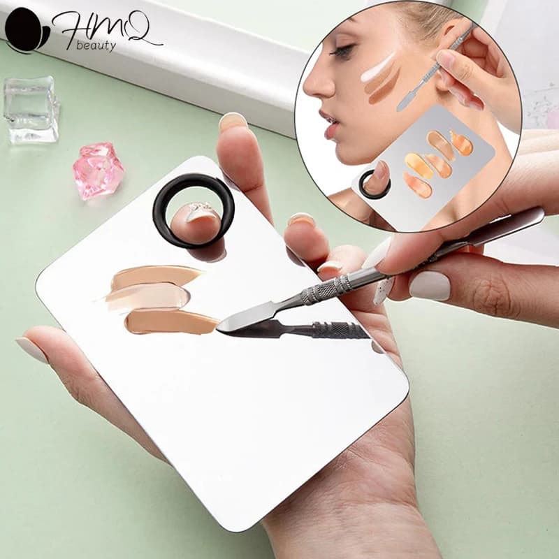 Kit di palette per miscelazione trucco Strumento professionale per miscelare ombretti con spatola Accessori per strumenti per trucco specializzati in acciaio inossidabile