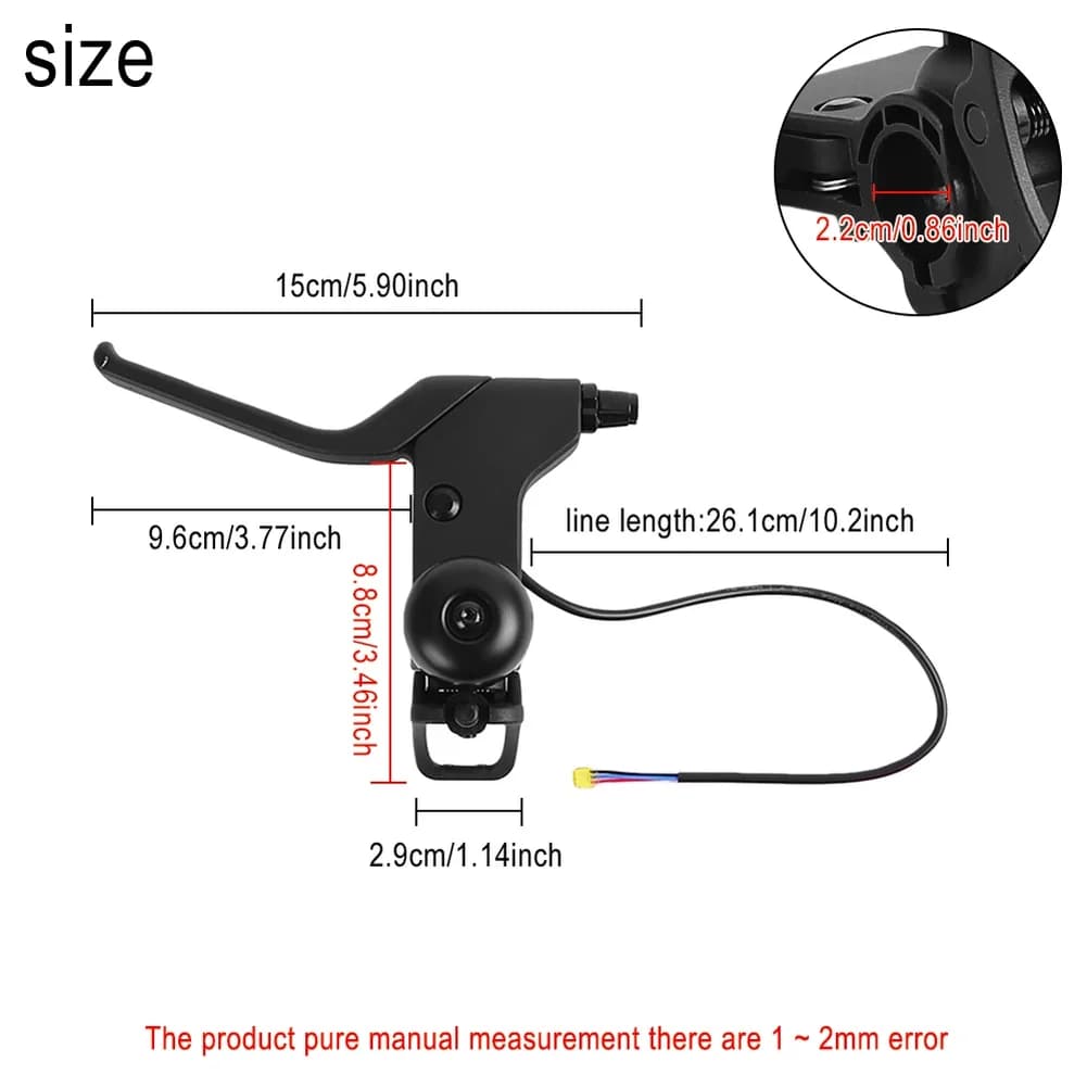 Leva del freno di ricambio per monopattino elettrico Ninebot E3 E3 Pro, parte del manubrio con elevata durezza e struttura leggera