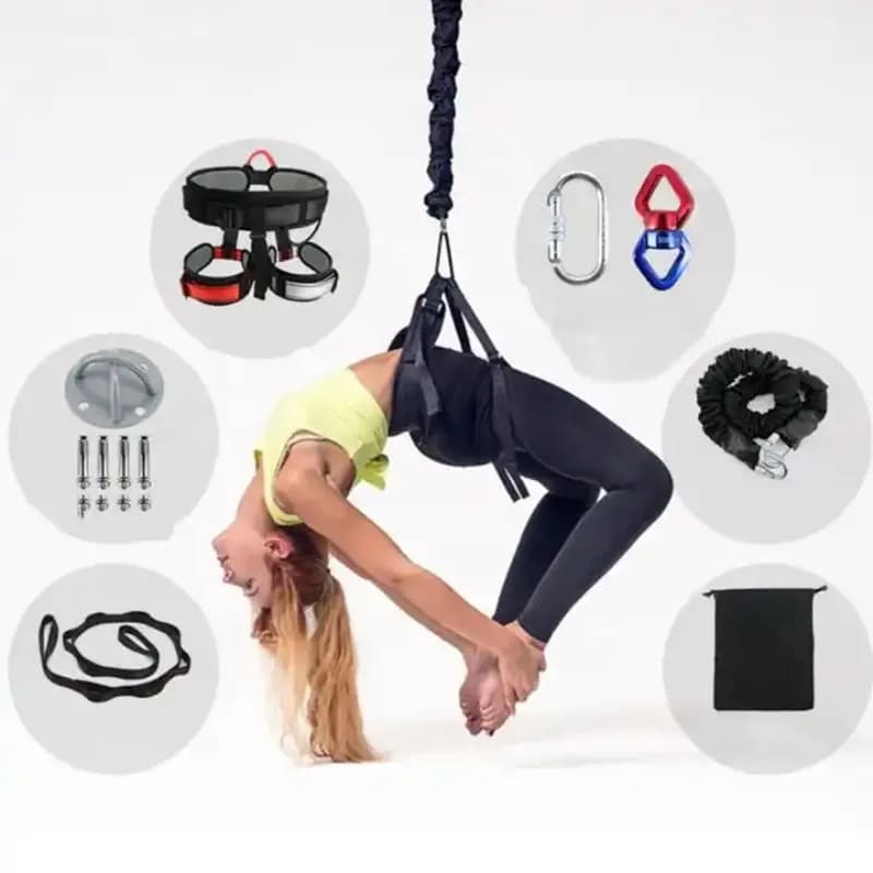 Complete equipment for bungee jumping with 60 kg rope, 80 kg, 100 kg, 150 lbs, 200 lbs, for yoga, dance and bungee jump.