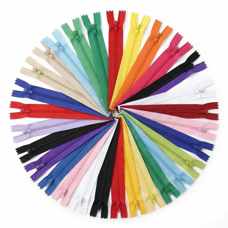 10 Pezzi Cerniere a Spirale in Nylon da 7,5/10/15/20/25/30/35/40/45/50/55/60cm per Sartoria e Artigianato, Cerniere in Nylon all'Ingrosso in 20 Colori