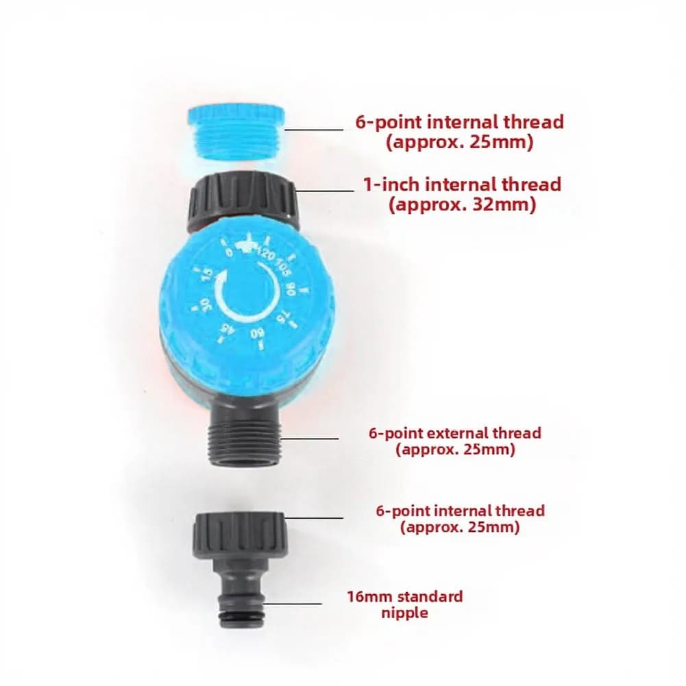 360 Degree Rotating Mechanical Watering Timer for Flexible Garden Hose Installation and Precise Water Direction