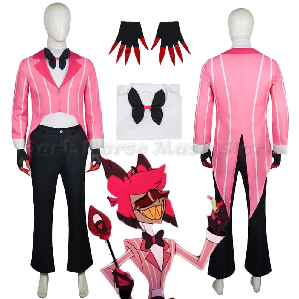 Costume Cosplay Alastor di Fantasia, Abbigliamento per TV Hell Inn, Costume per Adulti, Uomini e Donne, Uniforme per Halloween e Carnevale
