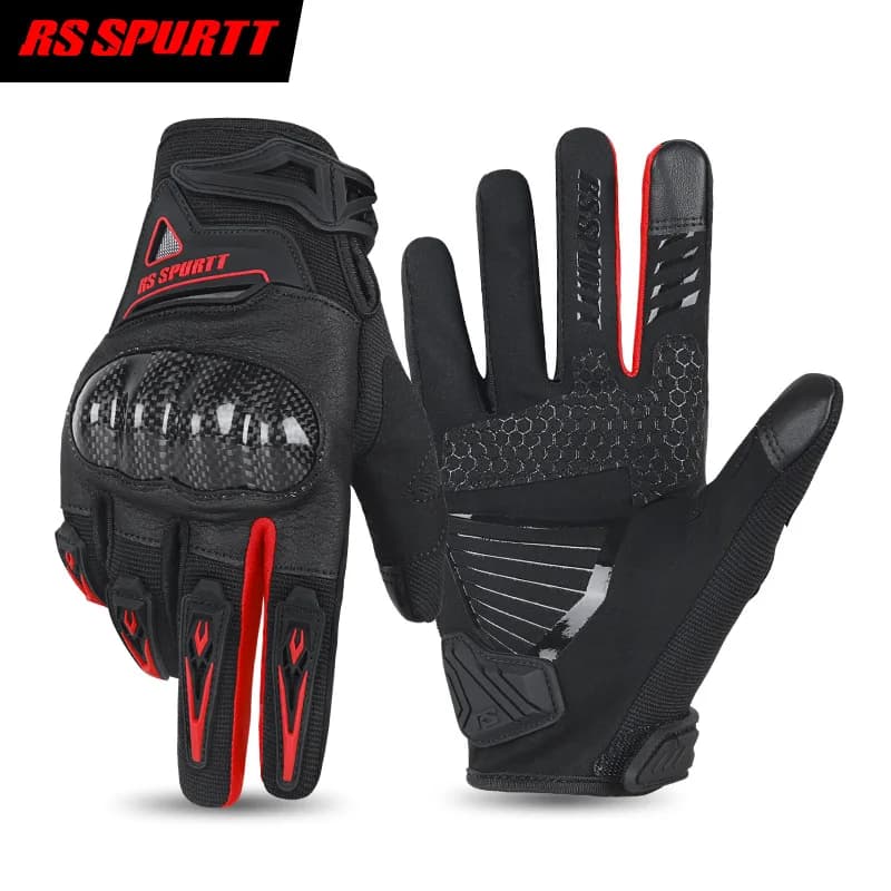 Summer Breathable Motorcycle Gloves, Thin Mesh Touchscreen Anti-Fall Riding Motorbike Gloves for Men Women Urban Commuting