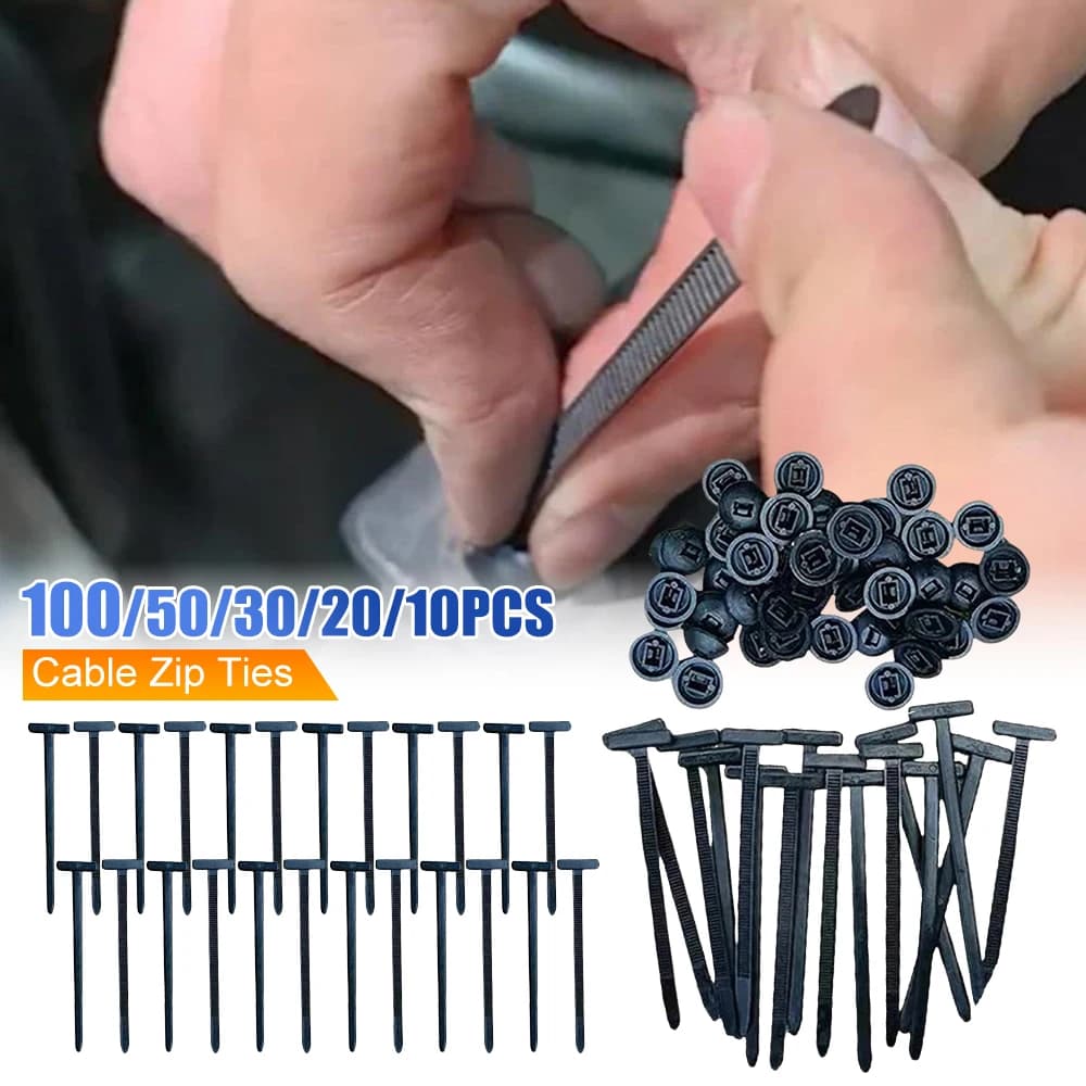 10-100PCS Fascette per cavi in nylon autobloccanti Fascette in nylon Cavi resistenti Anelli di fissaggio Anello per riparazione auto Fascette per cavi Fascette per cavi