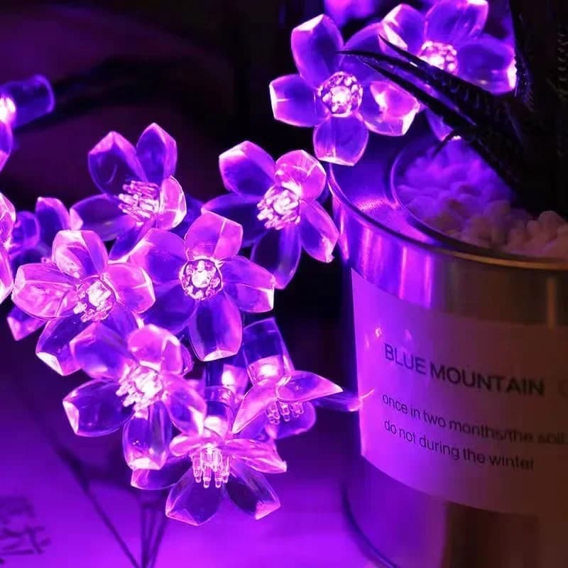 Luci Solari LED a Forma di Sakura per Esterni con 8 Modalità, Impermeabili, Decorative per Giardino, Festival, Matrimoni e Feste
