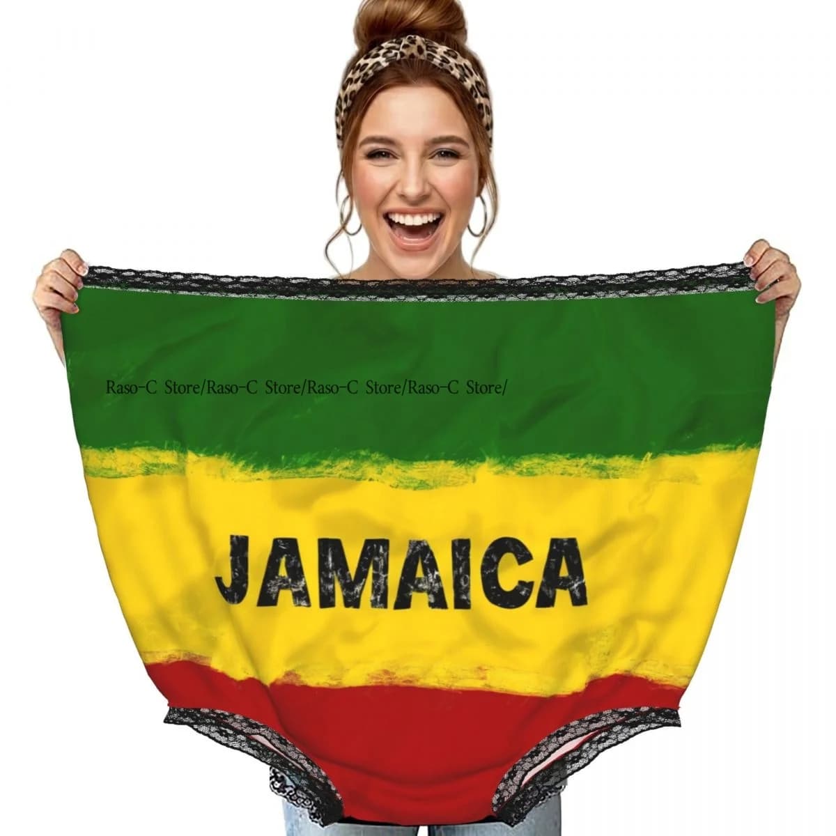 Funny Gag Granny Underwear Jamaica Flag Surprise Gift