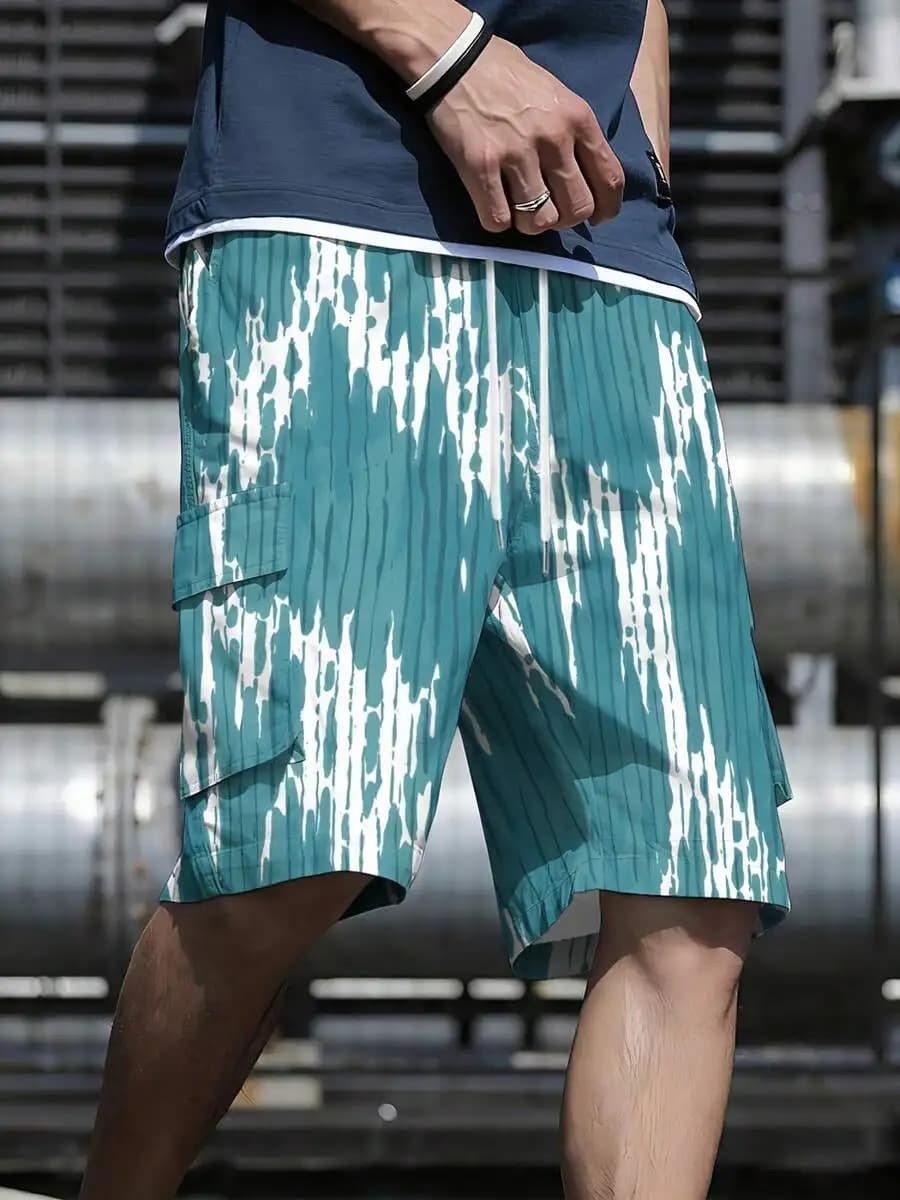 Pantaloncini cargo da uomo con tasche multiple, traspiranti e ad asciugatura rapida per escursionismo, ciclismo, estate