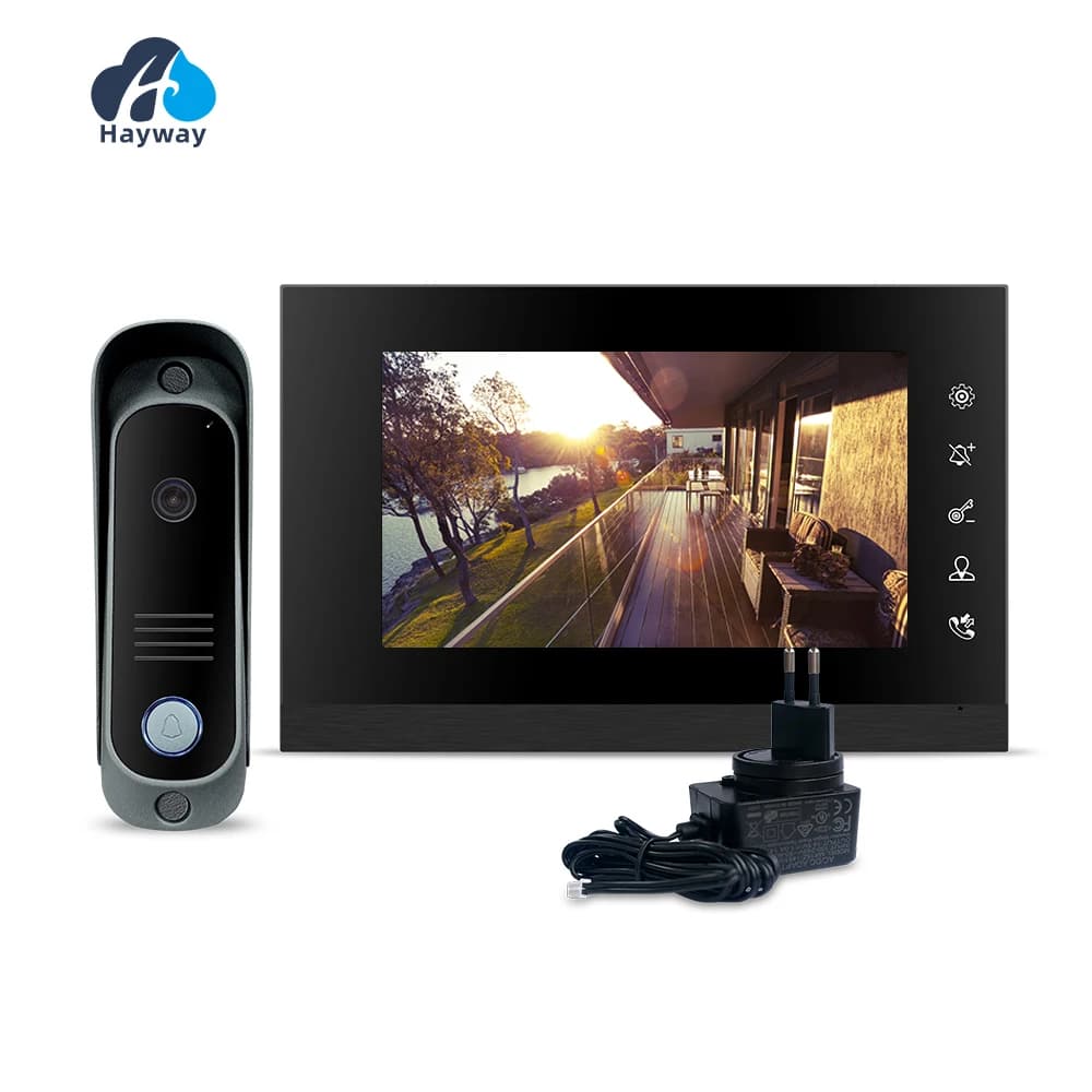 Kit sistema videocitofonico Videocitofono cablato Videocitofono Pannello di chiamata antipioggia Telecamera IR per edifici di ville domestiche 1200TVL