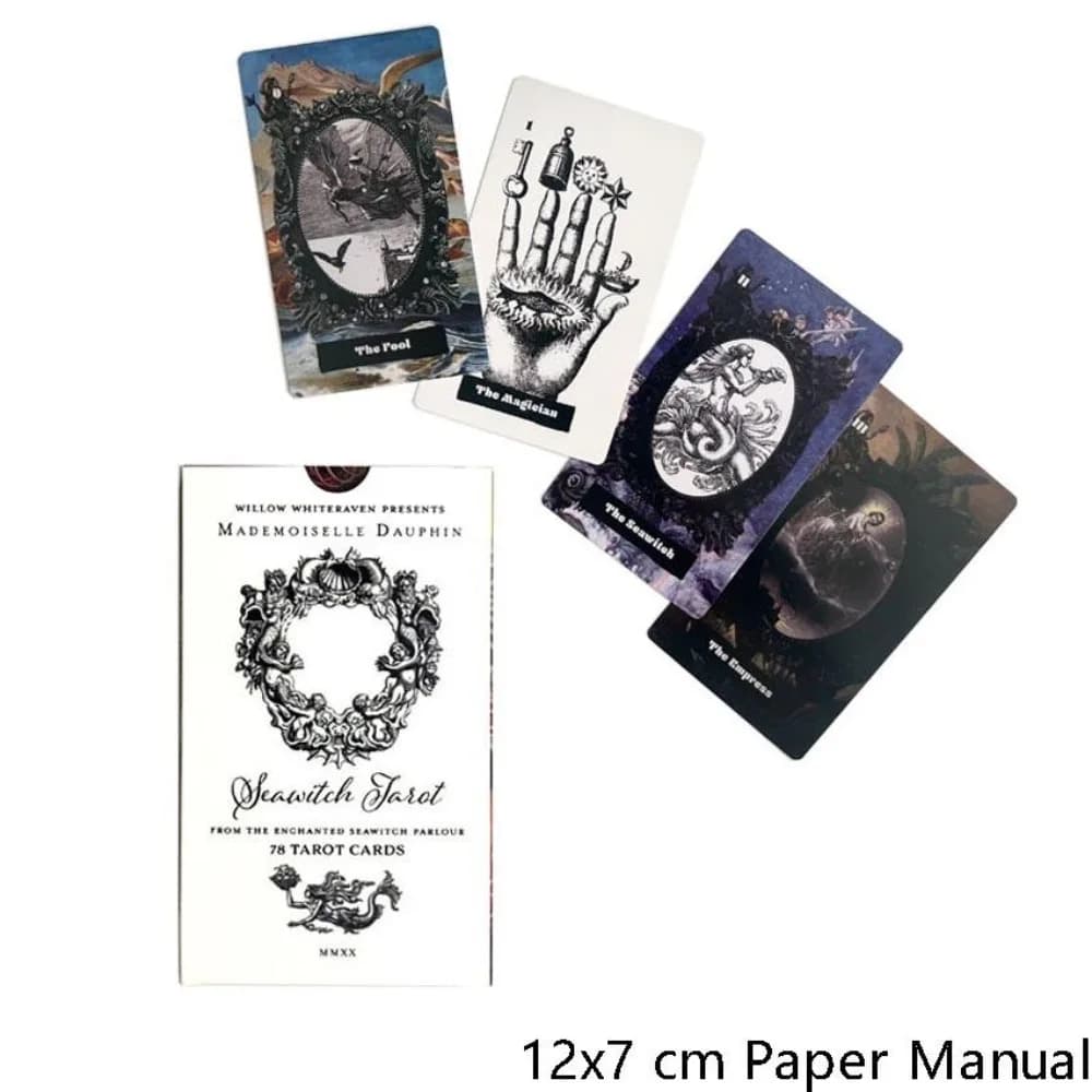 Giochi di carte manuali in carta dei tarocchi Seawitch 12x7 cm