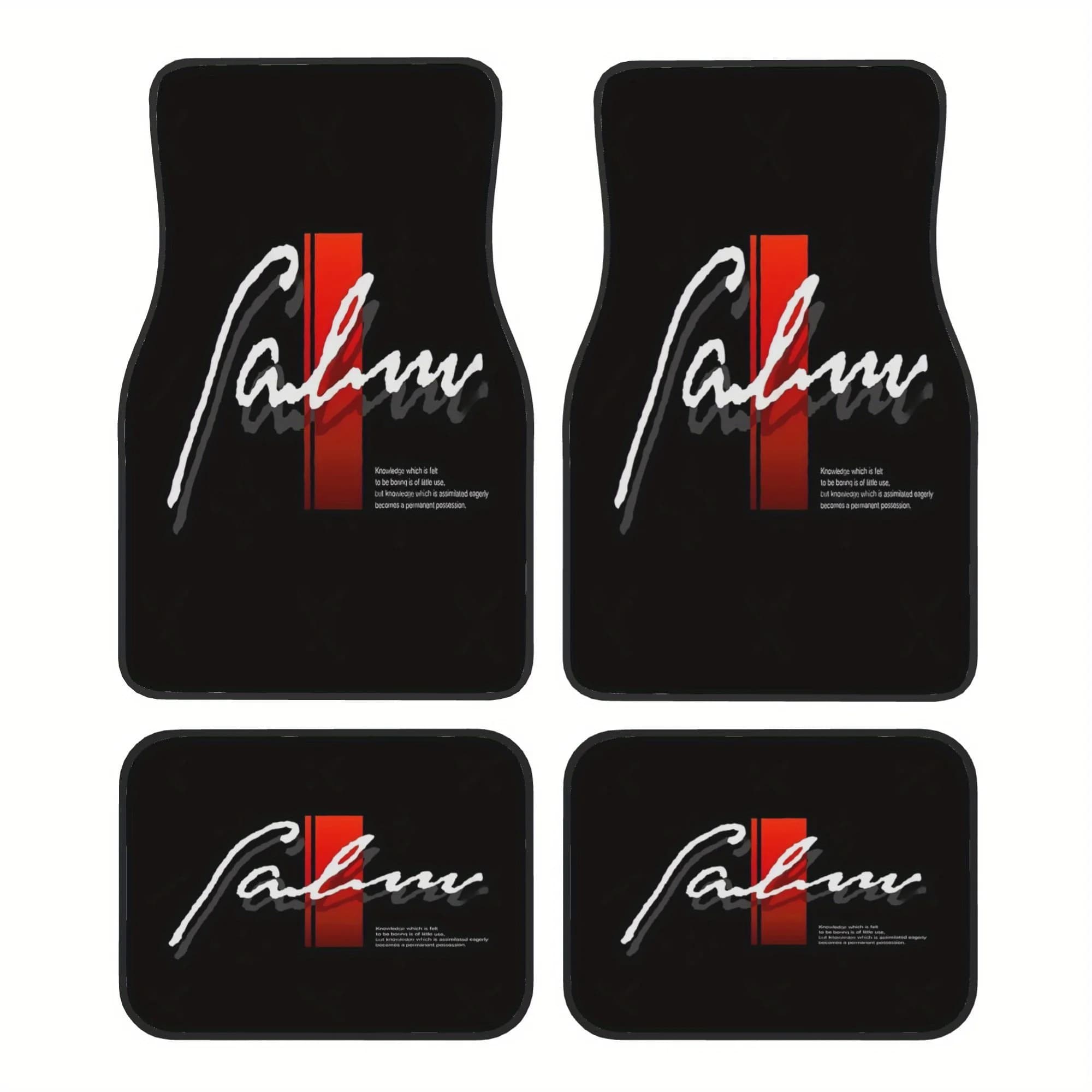 Set Of 4 Falcon Vintage Logo Car Floor Mats, Made From Sturdy Polyester Fiber, Suitable For Vehicles, Perfect Gift Idea