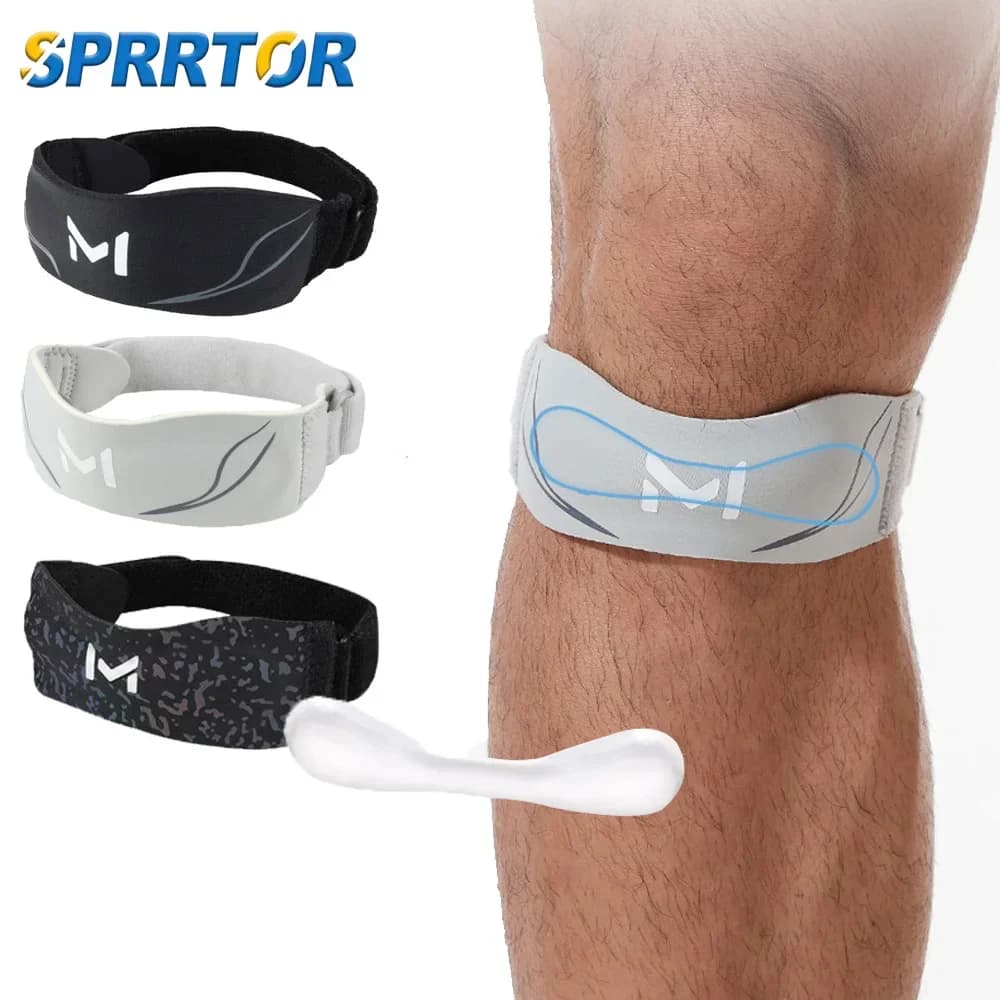1 Pezzo Fascia di Supporto per Tendine Rotulee, Stabilizzatore Regolabile per Rotula, Fascia per Alleviare il Dolore al Ginocchio per Tennis, Artrite