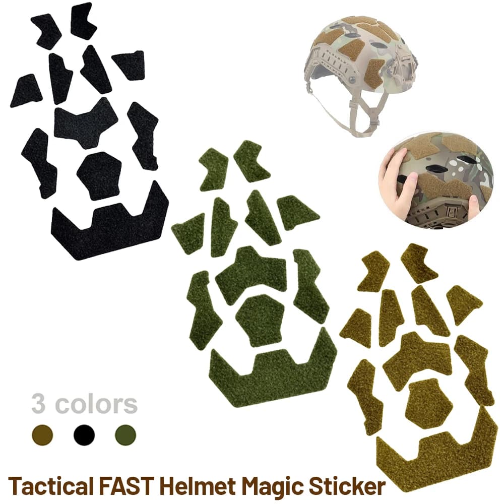 Tactical Helmets Patches 11Pcs Universal Exterior Tape Helmet Hook And Loop Fastener Set for Fast High Cut Helmet Magic Sticker