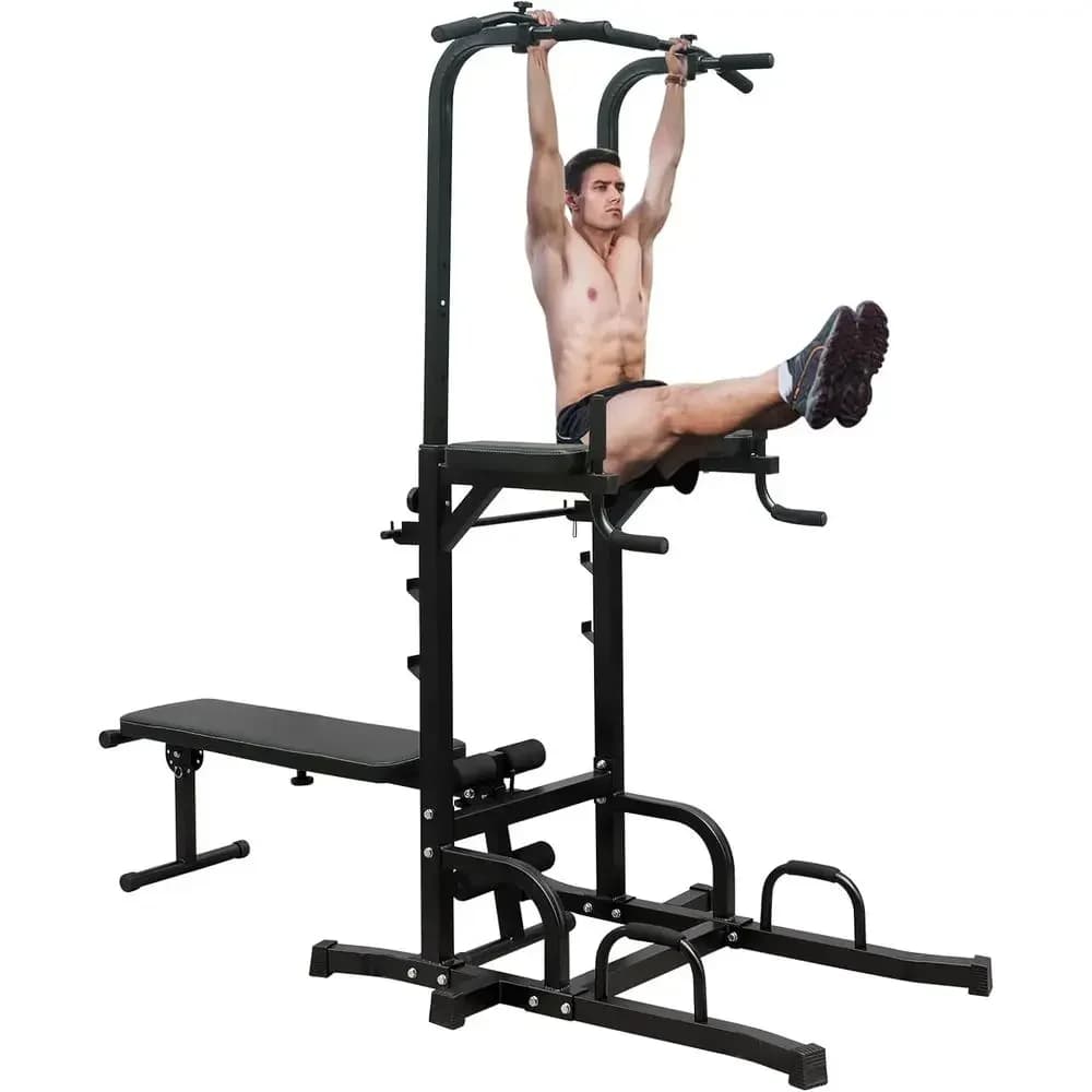 Stazione Dip Regolabile in Altezza per Palestra Domestica - Barra Multifunzione per Trazioni per Allenamento di Forza Total Body