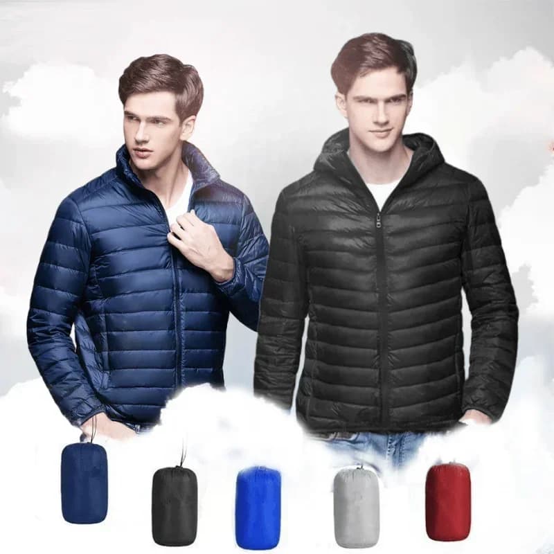 UETEEY 2024 Autumn Winter Duck White Men's Light Warm Waterproof Casual Outdoor Portable Male Down Jackets