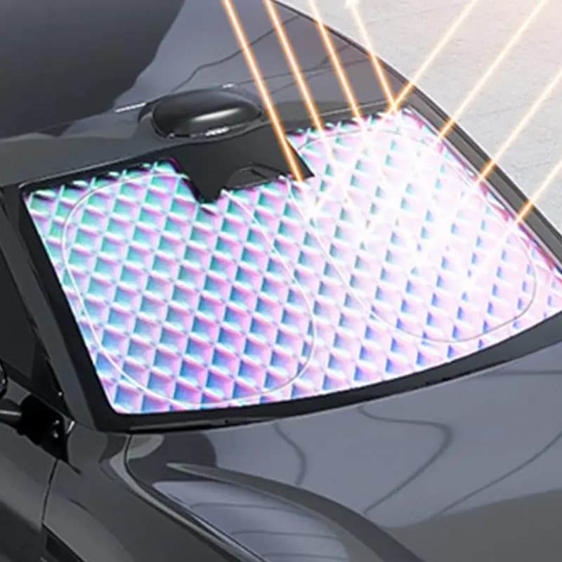 Parasole per auto Protezione solare Parabrezza anteriore pieghevole per auto Tenda nera Blocco UV Protezione interna della privacy per auto portatili