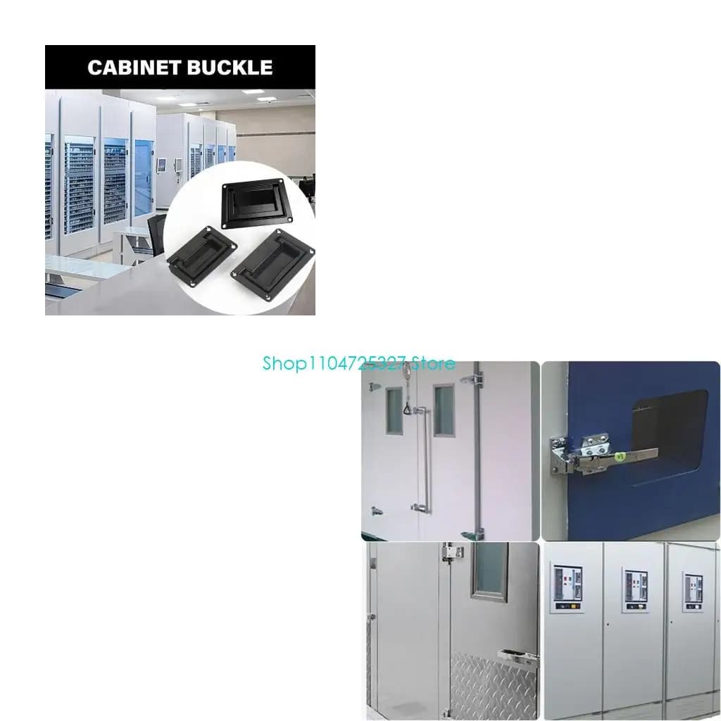 D8KF Modern Furniture Handle Zinc Alloy Panel Folding Handle Recessed Pull Box Concealed Handle Easy to Install