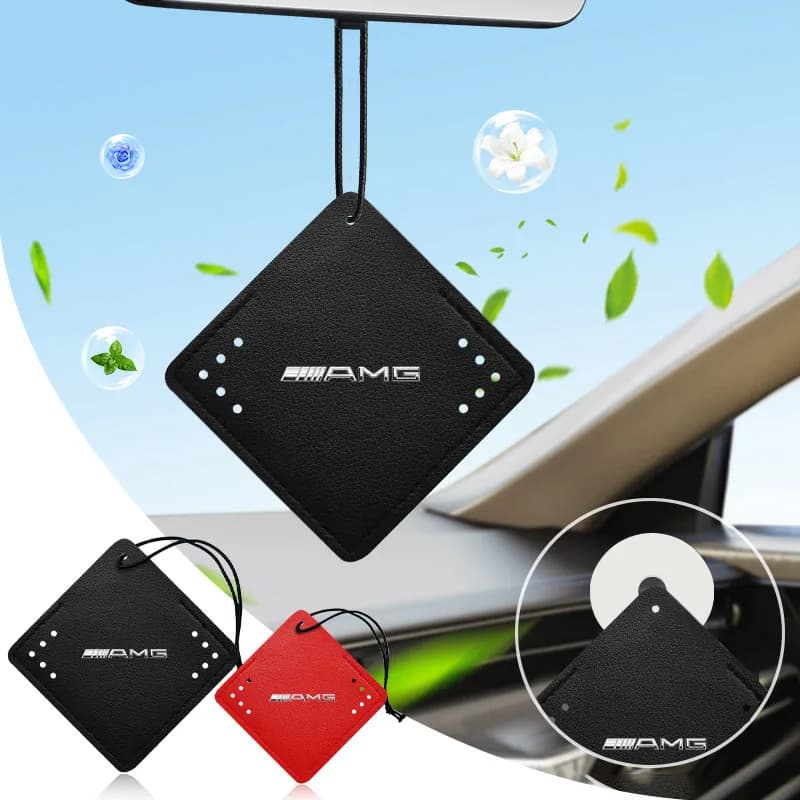 Ciondolo per Interni Auto a Forma di Coprimozzo, Deodorante per Auto, Decorazione Aromaterapica da Appendere per AMG W212 Classe A B W203 W206 W220