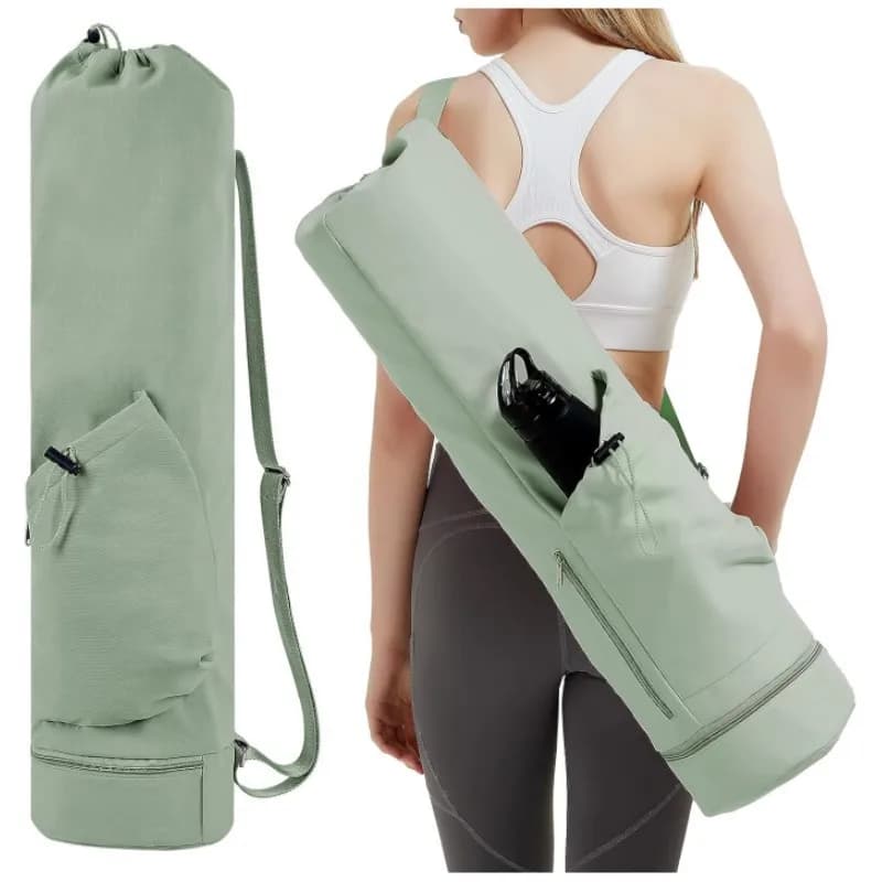 Disponibile, Borsa per Tappetino Yoga con Tasca per Bottiglia d'Acqua e Scomparto Inferiore Impermeabile, Tracolla per Tappetino Yoga, Borsa Multifunzionale