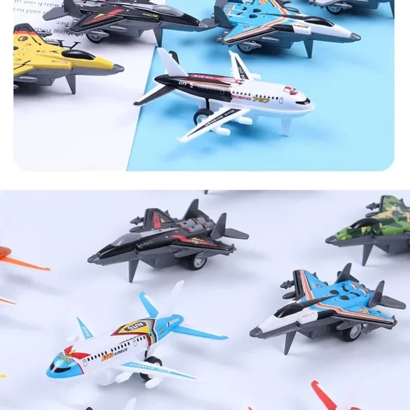 6PCS Bambini Aereo Giocattolo Simulazione Mini Modello di Aereo Per Bambini In Lega di Ferro Tirare Indietro Aereo Giocattoli Per Bambini Educativi-Giocattoli Regali Casuali