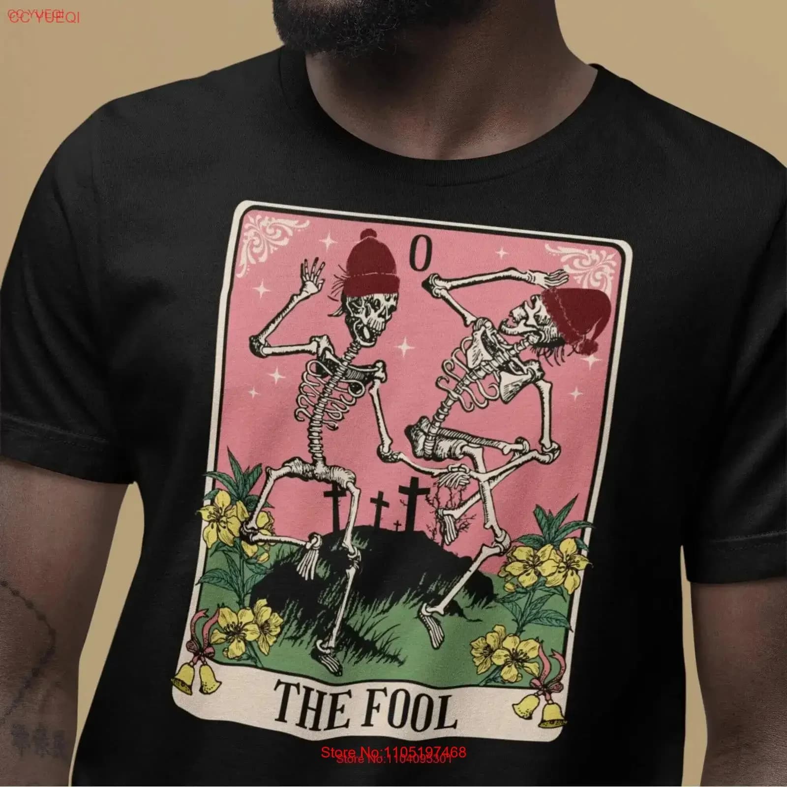The Fool Tarot Card Zero Jersey T Shirt Costume di Halloween Taglie forti Festa di gruppo Lettura Mystic vintage lavato