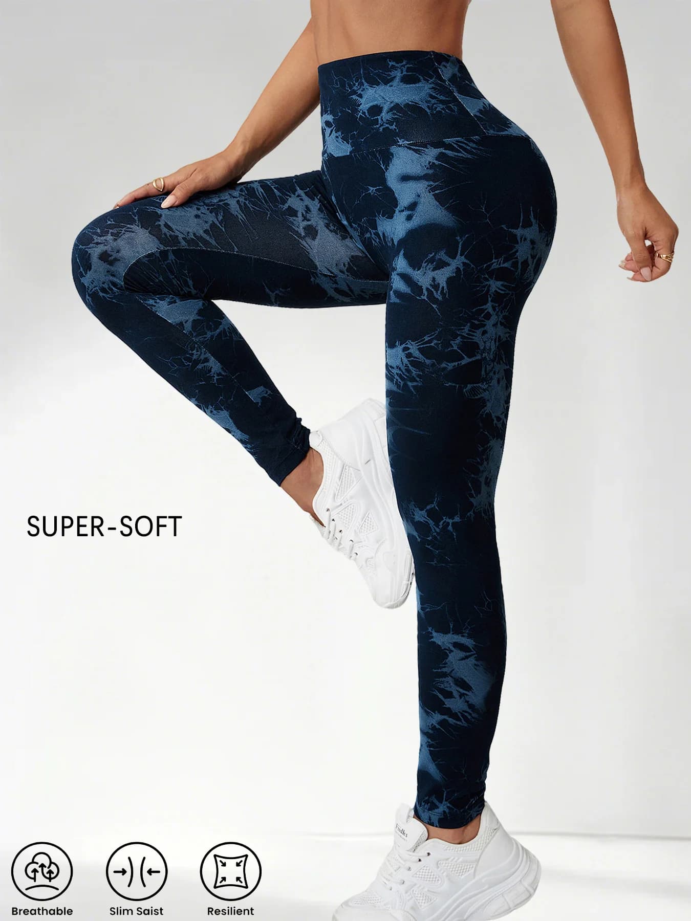 Leggings da Allenamento Tie-Dye per Donna - Super Morbidi a Vita Alta Non Trasparenti per Yoga, Corsa, Palestra e Fitness