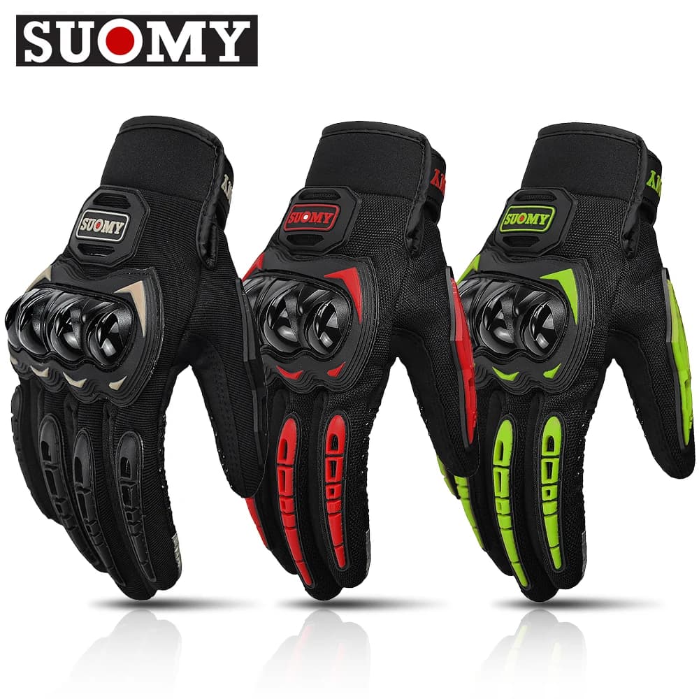 SUOMY Guanti da moto estivi da uomo traspiranti con dita intere Guanti da corsa per motocross Moto Biker Guanto da equitazione Accessori per moto