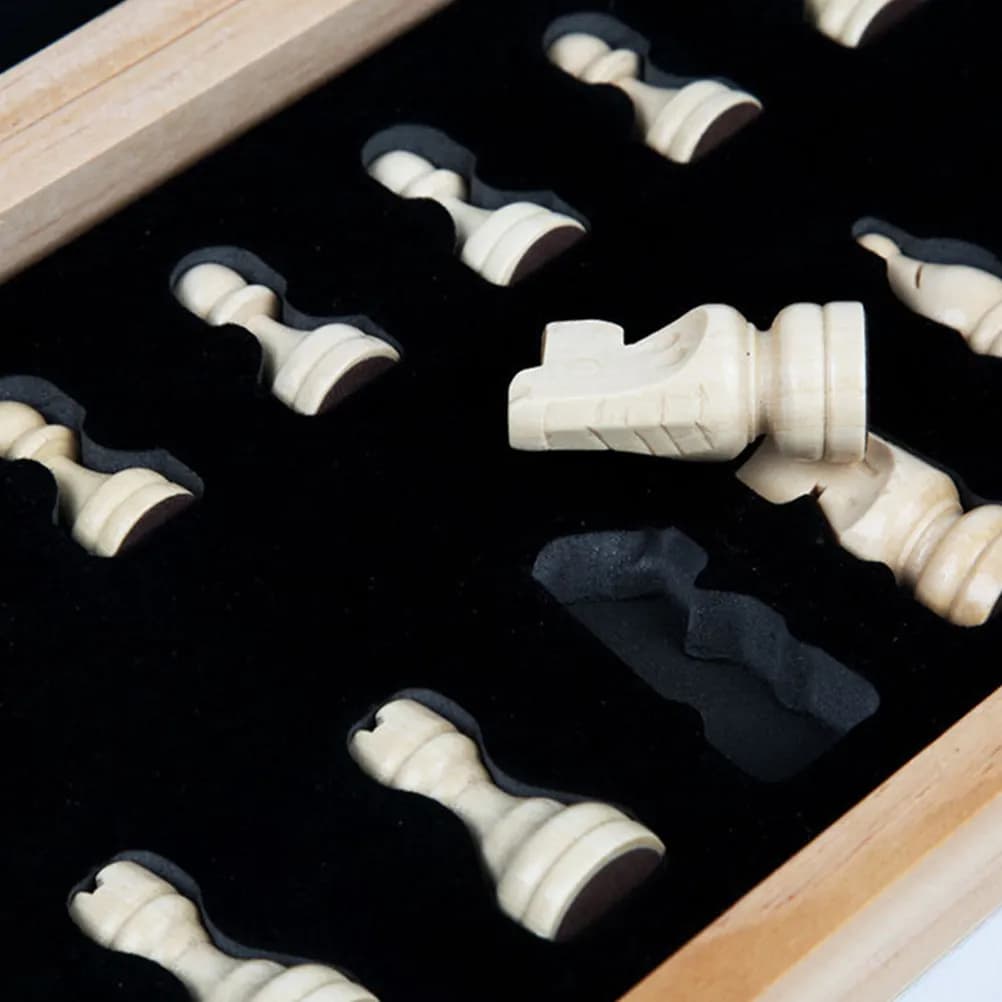 Set di Scacchi Magnetici in Legno, Dimensioni Perfette per Viaggi, Gioco a Casa, Azienda, Scuola, Picnic, Gioco Mentale