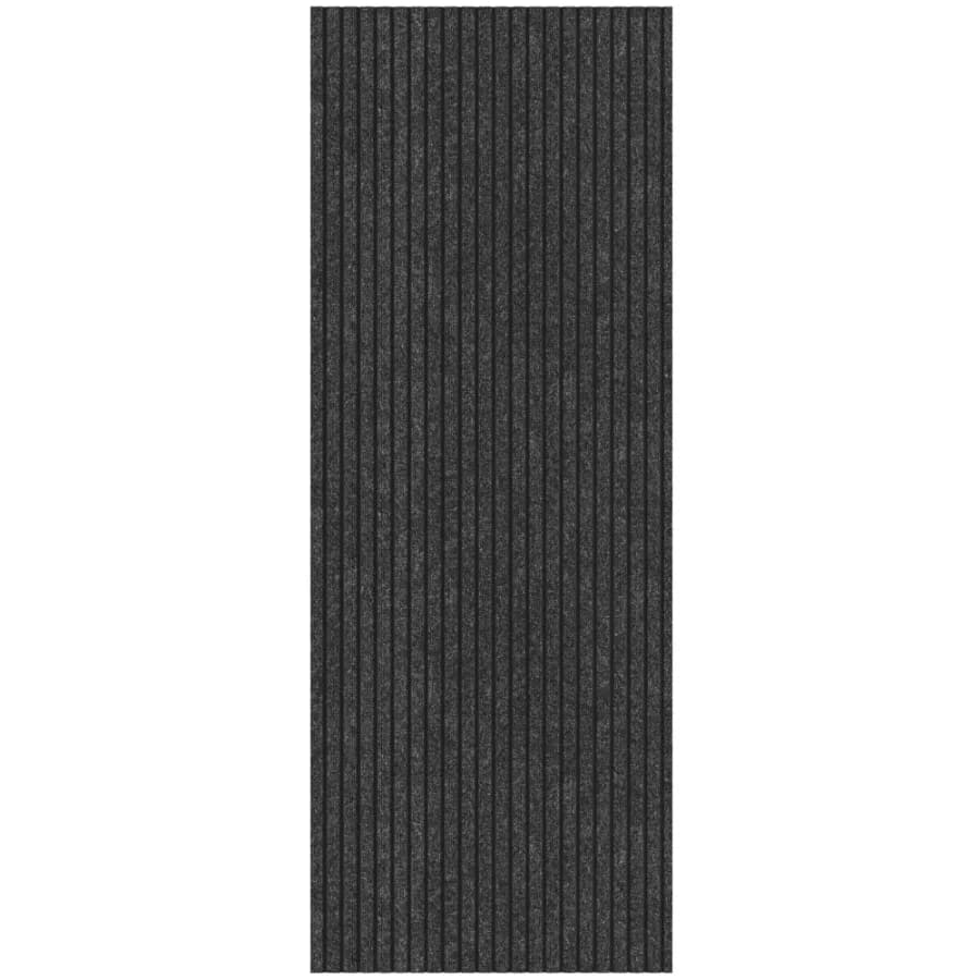 Non-Slip Hallway Runner Rug 2' x 6' Indoor Outdoor Custom Size Utility Carpet for Garage Black Ribbed