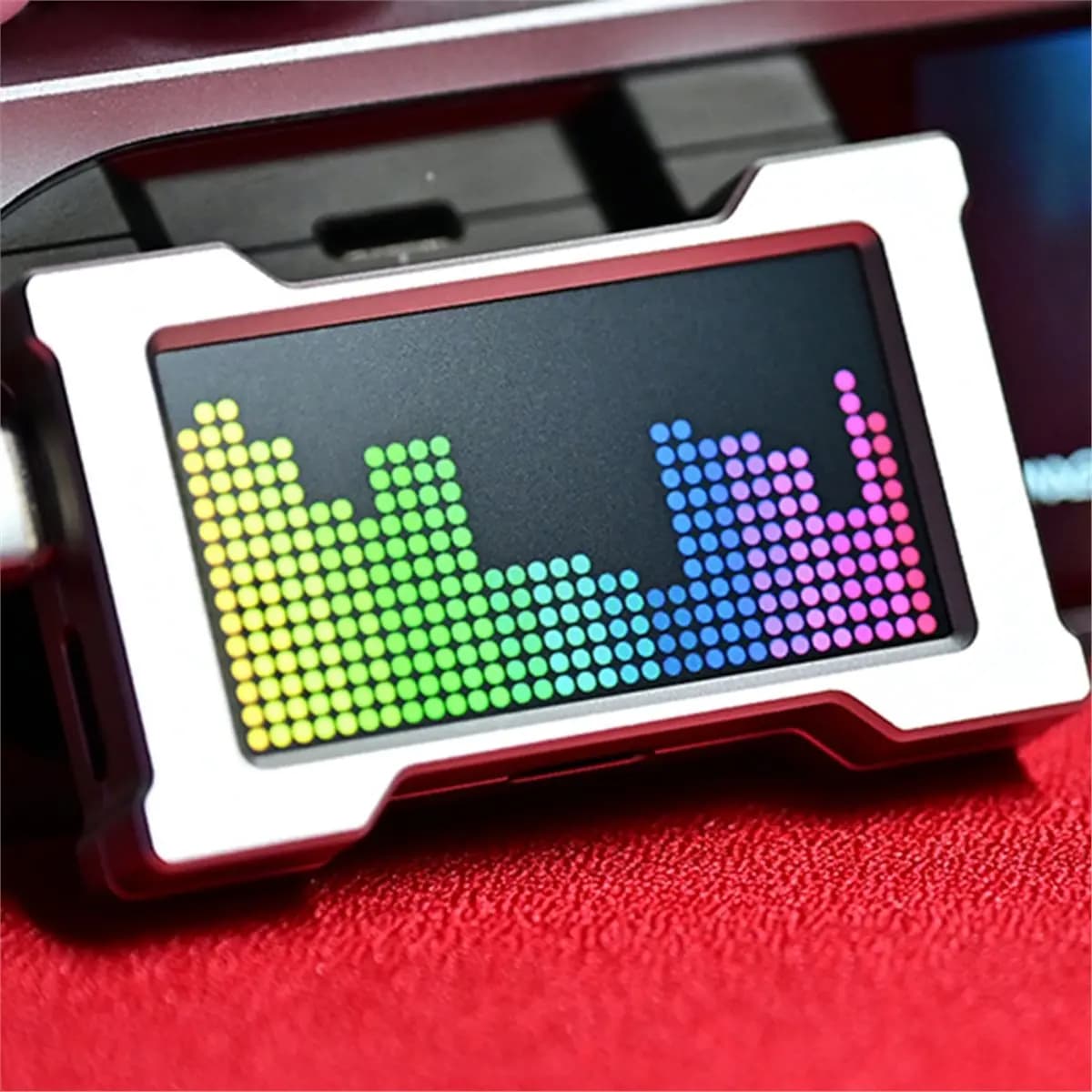 #56D Gaming USB Hub,Gaming USB Hub 2-to-3 Port 8K Hz Independen Power with Screen Black (Black)