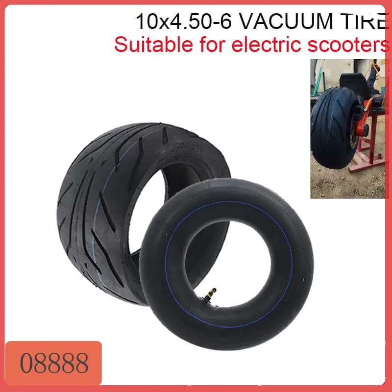 Pneumatico Tubeless 10x4.50-6 per Scooter Elettrico e Bicicletta Elettrica, Parti per Ruote da Strada