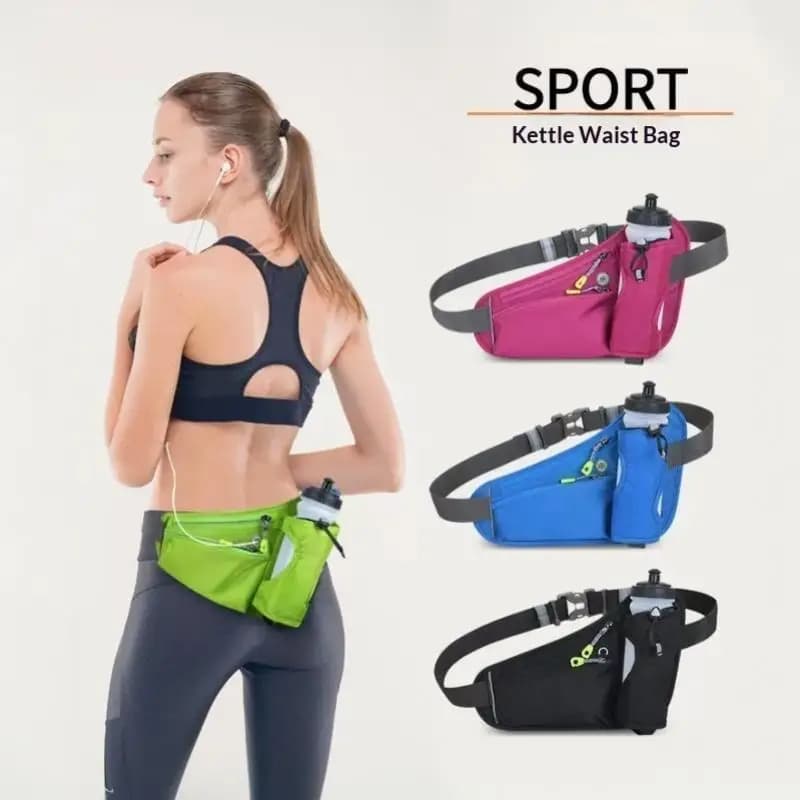 1Pcs Crossbody Bag With Extension Strap Fanny Pack With Water Bottle Holder Running Belt Hydration Waist Pack For Walking