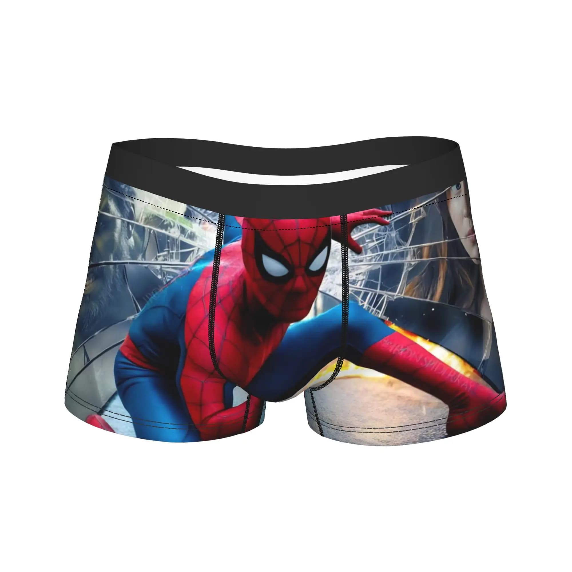 Spider Man Superhero Comic Man Underwear Brand New Day Boxer Briefs Shorts Panties Novelty Soft Underpants for Homme M-XXL