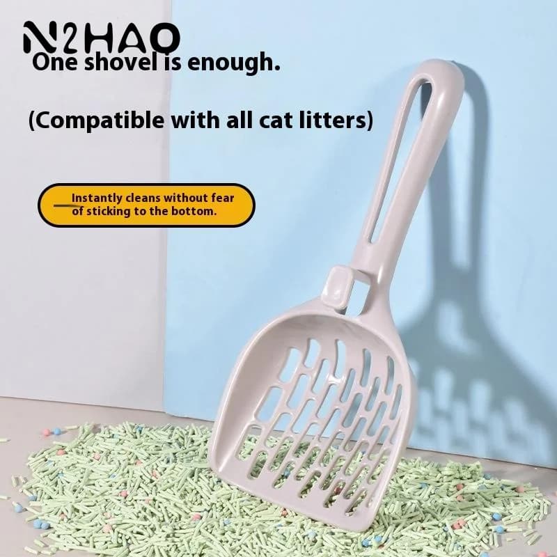1PC Mesh Litter Scoop For Sifting Cat Litter Box Shovel Efficient Waste Cleaning Hanging Hook Durable PP Material Pet Clean Tool