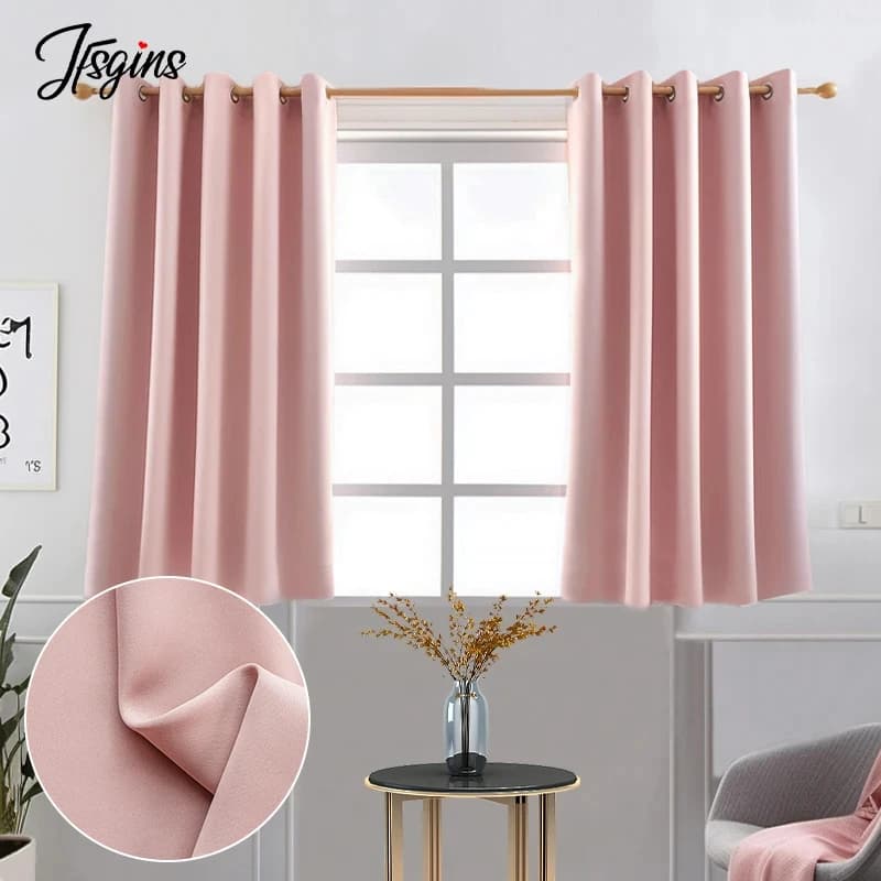 Darkening Short Curtains in Solid Color for Windows Bedroom Tent in Kitchen Small Curtains Curtains High Shading Custom Decorations