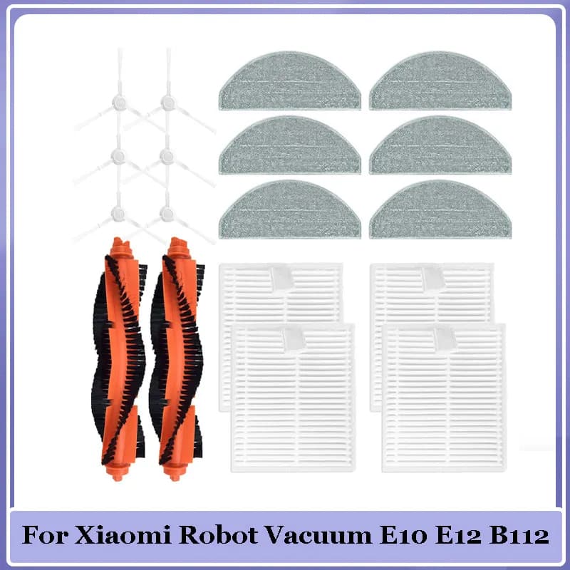 Per Xiaomi Robot Vacuum E10 E12 B112 spazzatrice pezzi di ricambio rullo spazzola laterale filtro Hepa Mop panno stracci accessori