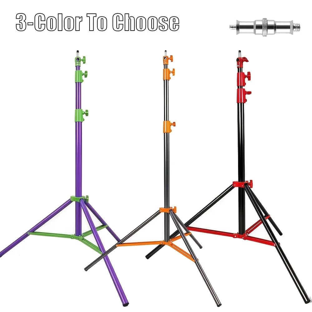 Supporto per treppiede in lega di alluminio resistente da 2,8 m con vite universale da 1/4” a 3/8” per studio, softbox e flash fotografici