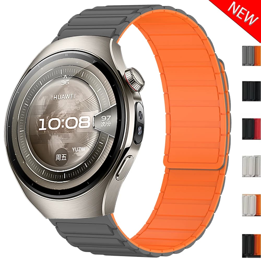 22mm Magnetic Band For Huawei Watch 5 Pro 46mm GT5/4/3/2 Pro 46mm Buds Ultimate Strap Silicone Loop Replacement Bracelet Correa