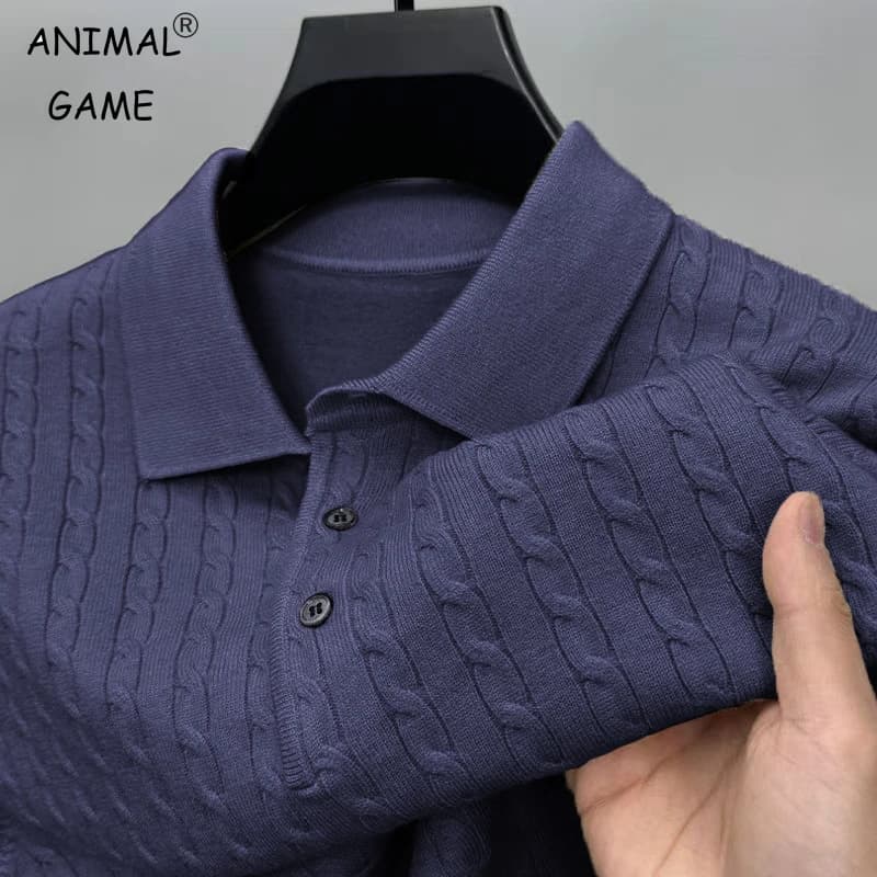 Maglioni pullover lavorati a maglia con scollo a V da uomo Maglione con bottoni in lana a trecce Maglioni slim a maniche lunghe invernali caldi e pesanti in tinta unita