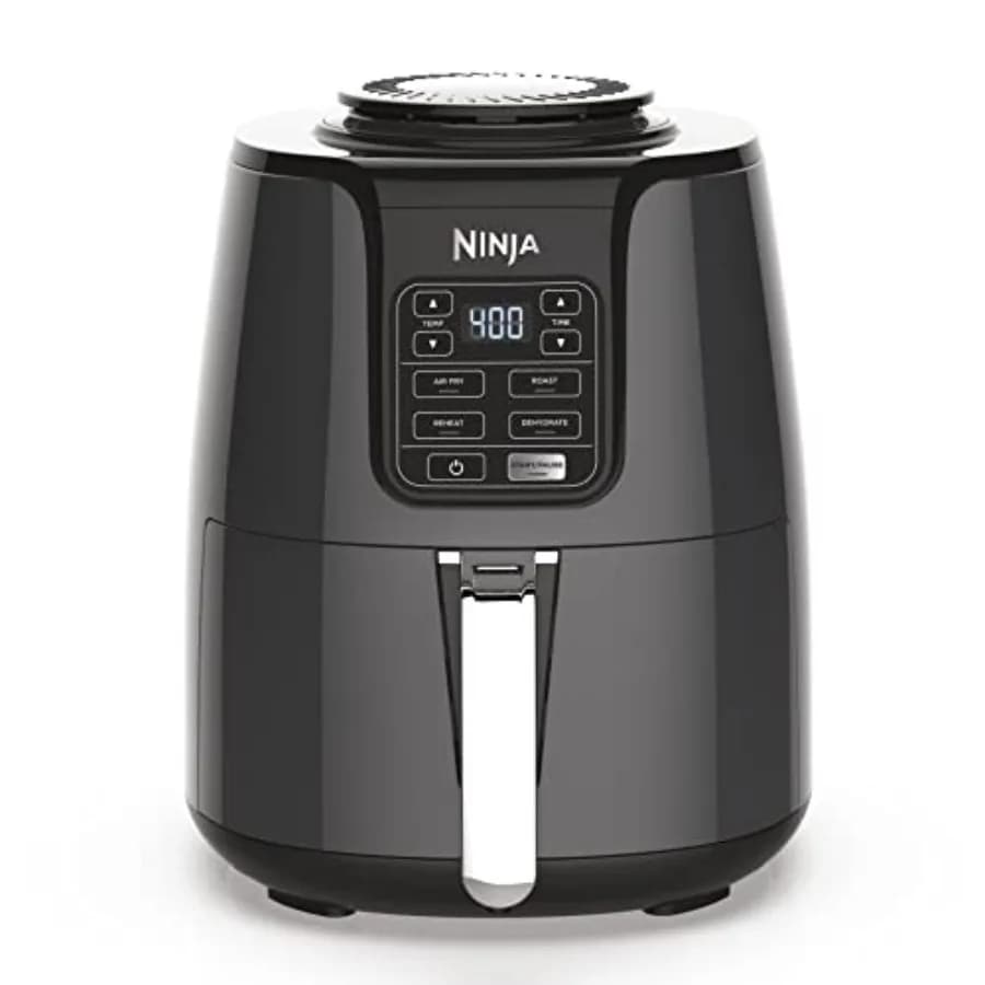 Friggitrice ad Aria 4 QT Ccity 4-in-1: Arrosto, Croccante, Riscaldamento, Disidratazione, Lavabile in Lavastoviglie, 105F-400F, Include 20 Ricette Semplici e Salutari