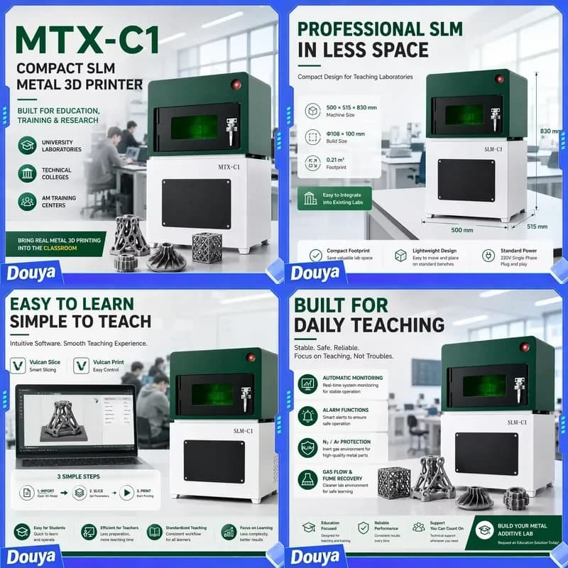 Compact SLM Metal 3D Printer for Universities Technical Colleges and Additive Manufacturing Training Centers