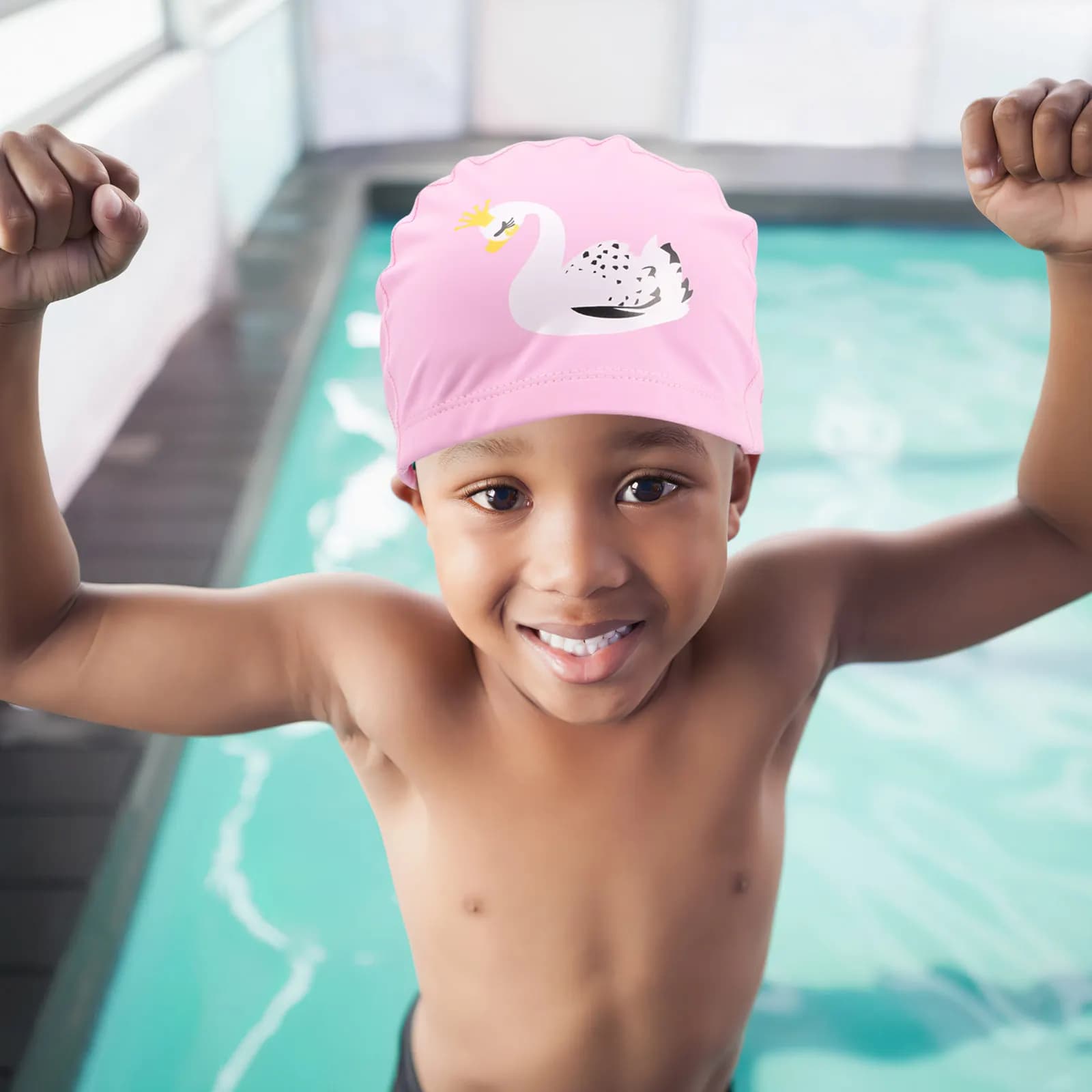 Cuffia da Nuoto in PVC con Cartoni Animati, Elastica, Traspirante, Protezione Orecchie