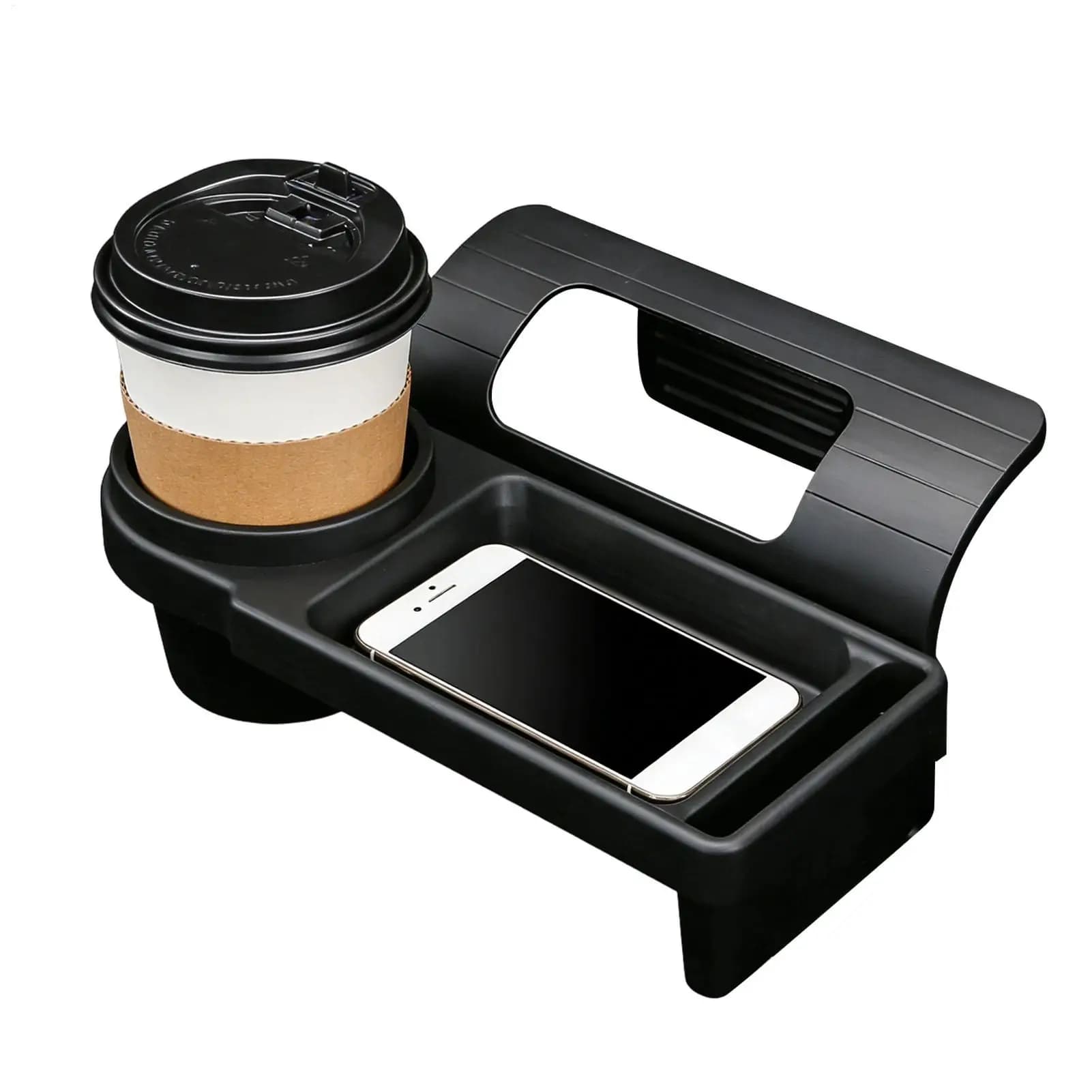 Portabicchieri da appendere per auto con vassoio organizer, porta bevande per auto, veicoli, camion, finestrino, porta, cellulare