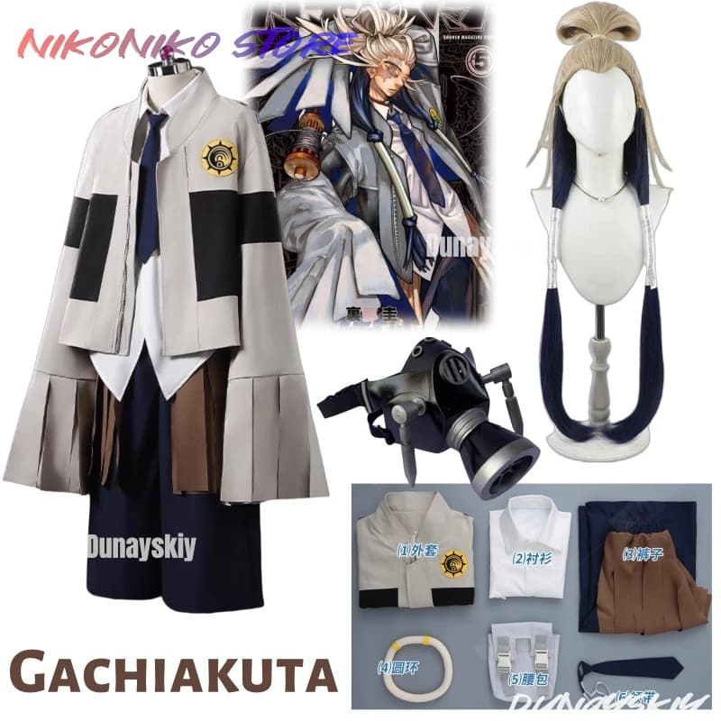 Anime Gachiakuta Tamsy Caines Cosplay ssiParrucca Uniforme Giacca Borsa Carnevale Festa di Halloween per Donne Uomini Gioco di ruolo Vestito Cos