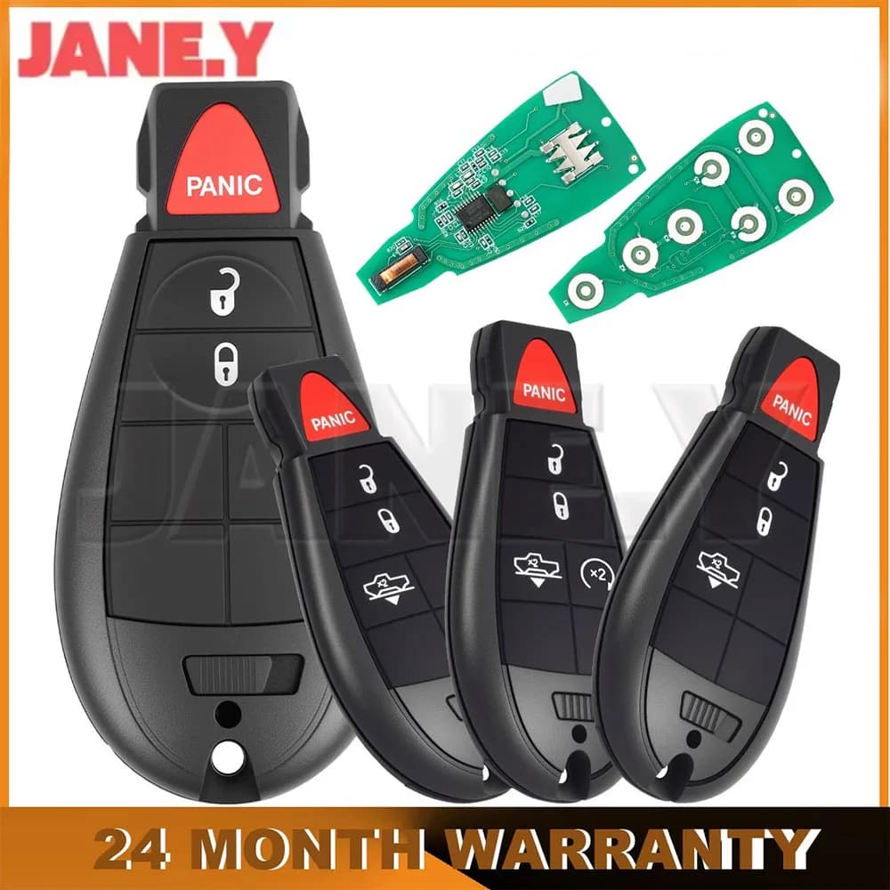 433.92MHz ASK ID46 PCF7961A Remote Car Key Fob For Dodge RAM 1500 2500 3500 4500 2013-2018 GQ4-53T GQ453T P/N 56046953 68159655