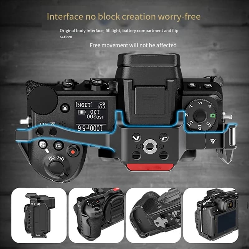 AEE7-New 1/4 Pollici Staffa di Ripresa Verticale Supporto Base Treppiede di Commutazione Verticale Piastra A Sgancio Rapido Per Fotocamera Nikon Z6III