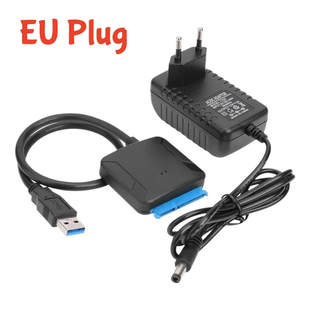 SATA to USB 3.0 Cable Up to 6 Gbps for 2.5/3.5 Inch External HDD SSD Hard Drive SATA Adapter USB 3.0 to Sata III Cord