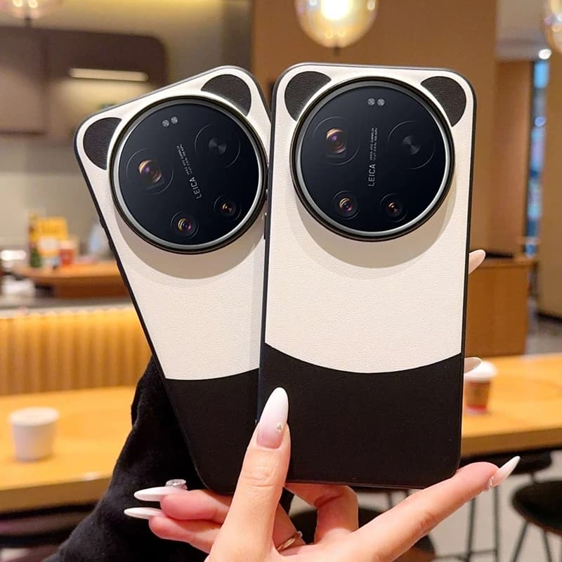 For Xiaomi 17 Ultra Panda Color Case Fashion Cloth Pattern Protection Anti-fall Cover For Xiaomi 17 Ultra Mi17 Cartoon Style